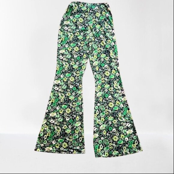 NEW Zara Hippie Boho Floral Flared High-Waisted Pants, Size M - Picture 13 of 15
